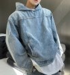 画像6: Unisex denim hoodie jacketHoodie  ユニセックス 男女兼用デニムフーディパーカー (6)