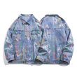 画像3: Color Graffiti Denim G Jean Jacket jumper ユニセックス 男女兼用グラフィックペイントデニムGジャンジャケット ブルゾン スタジャン (3)