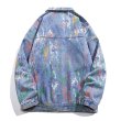 画像2: Color Graffiti Denim G Jean Jacket jumper ユニセックス 男女兼用グラフィックペイントデニムGジャンジャケット ブルゾン スタジャン (2)