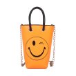 画像2: Smile bucket mobile phone bag all-match chain candy color messenger bag tote shoulder handbag　スマイルキャンディーカラートートショルダーチェーンハンドバッグ (2)