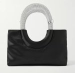 画像2: diamond-encrusted handbag TOTE  BAG　ラインストーンハンドルスモールトートバッグ (2)
