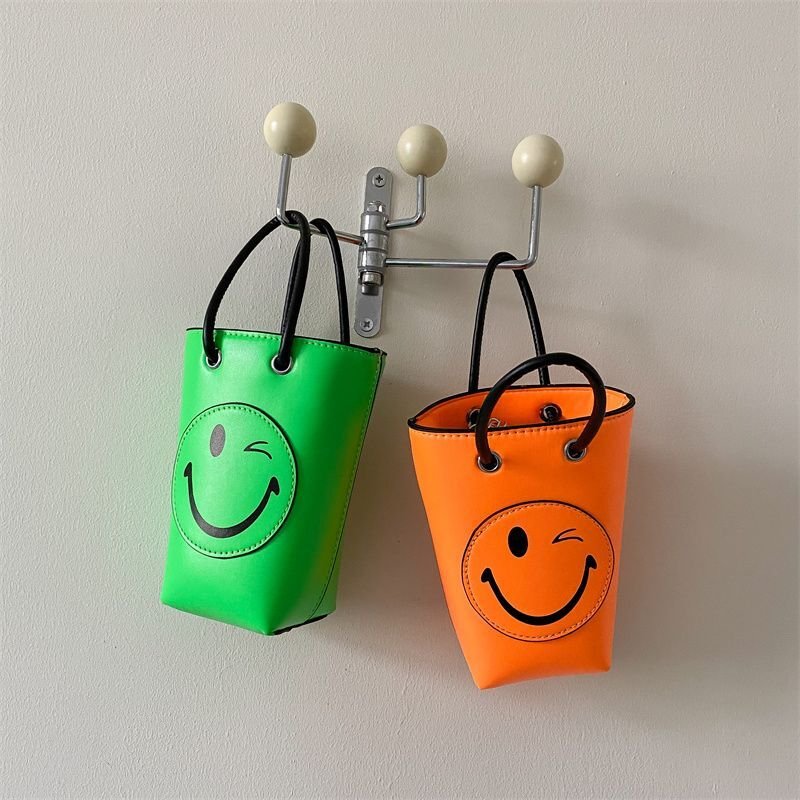 画像8: Smile bucket mobile phone bag all-match chain candy color messenger bag tote shoulder handbag スマイルキャンディーカラートートショルダーチェーンハンドバッグ (8)