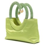 画像8: diamond-encrusted handbag TOTE  BAG　ラインストーンハンドルスモールトートバッグ (8)