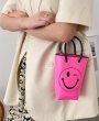 画像4: Smile bucket mobile phone bag all-match chain candy color messenger bag tote shoulder handbag　スマイルキャンディーカラートートショルダーチェーンハンドバッグ (4)