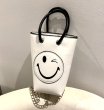 画像10: Smile bucket mobile phone bag all-match chain candy color messenger bag tote shoulder handbag　スマイルキャンディーカラートートショルダーチェーンハンドバッグ (10)