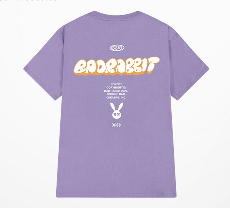 画像5: Rabbit retro cotton x kaws Print Short-sleeved T-shirt　ユニセックス男女兼用ラビット＆カウズリント 半袖Tシャツ (5)