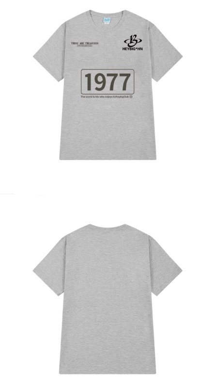 画像3: 1977logo Print Short-sleeved T-shirt　ユニセックス男女兼用1977ロゴリント 半袖Tシャツ (3)