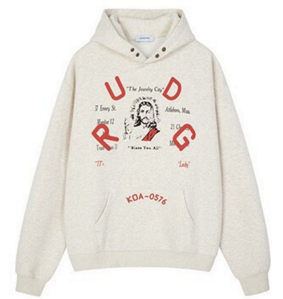 画像1: City of God print hooded Hoodie  ユニセックス 男女兼用シティオブゴッドプリント スウェット フーディ (1)