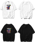 画像5: colorful bear Print Short-sleeved T-shirt　ユニセックス男女兼用カラフルベア熊プリント 半袖Tシャツ (5)