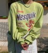 画像1: NESTLE NESQUIK x Letter Rabbit pullover round neck  sweater  ユニセックス NESTLE NESQUIK ×レターラビットラウンドネックプルオーバトレーナー (1)