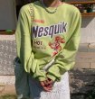 画像4: NESTLE NESQUIK x Letter Rabbit pullover round neck  sweater  ユニセックス NESTLE NESQUIK ×レターラビットラウンドネックプルオーバトレーナー (4)