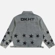 画像2: Old Star Embroidered Denim G Jean Jacket jumper ユニセックス 男女兼用スター星レザー刺繍デニムGジャンジャケット ブルゾン スタジャン (2)