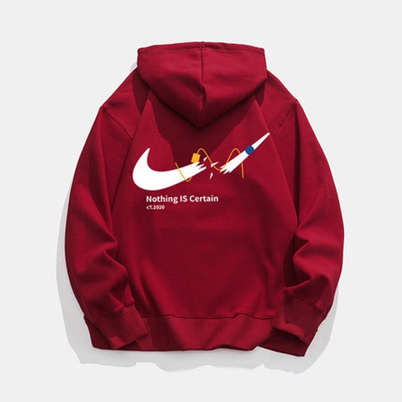 画像3: 24 Broken swoosh Sweat Hoody Sweatshirts ブロークンスウォッシュフーディーパーカー 男女兼用 ユニセックス (3)