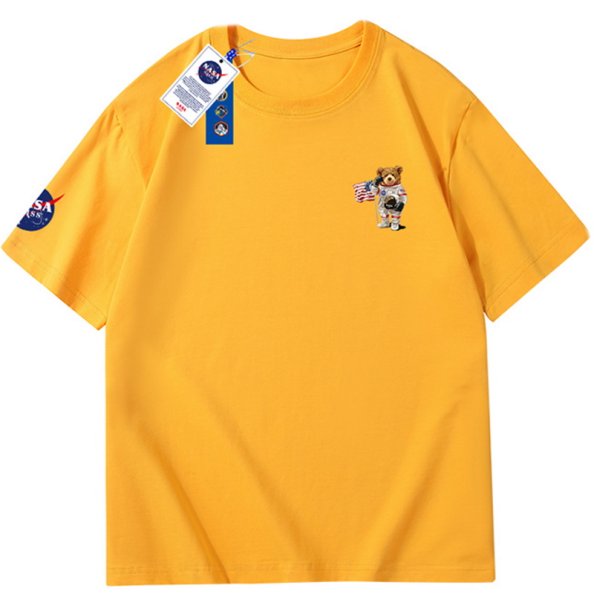 画像1: Unisex NASA x Astronaut Bear Print T-shirt 男女兼用 ユニセックスNASAナサ×宇宙飛行士ベア熊 Tシャツ (1)