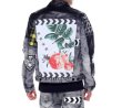 画像4:  Skateboard street hip-hop  hand-painted graffiti  denim jacketDenim G Jean Jacket jumper ユニセックス 男女兼用スターヒップホップグラフィックデニムGジャンジャケット ブルゾン スタジャン (4)