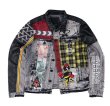 画像1:  Skateboard street hip-hop  hand-painted graffiti  denim jacketDenim G Jean Jacket jumper ユニセックス 男女兼用スターヒップホップグラフィックデニムGジャンジャケット ブルゾン スタジャン (1)