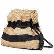 画像2: Striped drawstring sasa basket shoulder tote bag Straw woven bag 　SASAボーダー籠かごショルダートートバッグ (2)