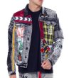 画像3:  Skateboard street hip-hop  hand-painted graffiti  denim jacketDenim G Jean Jacket jumper ユニセックス 男女兼用スターヒップホップグラフィックデニムGジャンジャケット ブルゾン スタジャン (3)