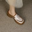 画像6: square head patent leather British style Baotou semi-slippers shoes pumps　パオトゥパテントレザープラットフォーム厚底ブリティッシュハーフサンダルローファーパンプス　スリッポン (6)