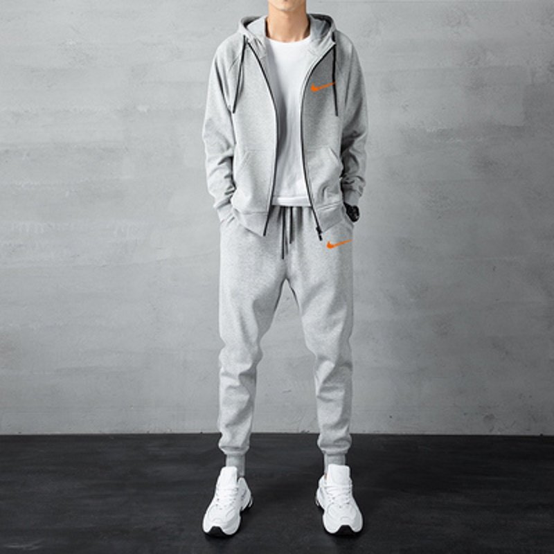 画像1: SALE セール Men& Women NO1 Broken swoosh Setup Hoodie and Pants Set  バスケットNO１ブロークン スウォッシュ プリントセットアップユニセックス男女兼用スウェットフーディ＆パンツセット (1)