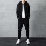 画像3: SALE セール Men& Women NO1 Broken swoosh Setup Hoodie and Pants Set  バスケットNO１ブロークン スウォッシュ プリントセットアップユニセックス男女兼用スウェットフーディ＆パンツセット (3)