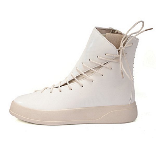 画像1: Men's high cut british leather high-top lace-up boots sneakers 　ユニセックス男女兼用レザーハイカットレースアップブリティッシュブーツマーティンブーツ スニーカー (1)