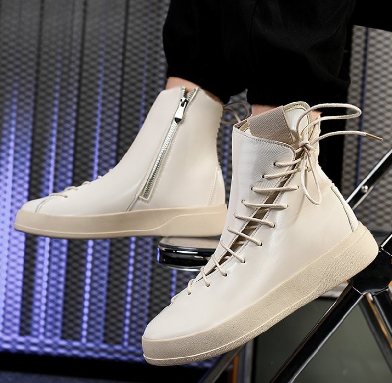 画像7: Men's high cut british leather high-top lace-up boots sneakers  ユニセックス男女兼用レザーハイカットレースアップブリティッシュブーツマーティンブーツ スニーカー (7)
