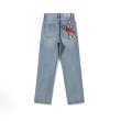 画像7: RABBIT EMBROIDERED DENIM JEANS Denim Pants   ラビットうさぎ刺繍デニム  パンツ ジーンズ (7)