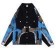 画像1: Oil Graphic Paint Denim G Jean Jacket jumper ユニセックス 男女兼用オイルグラフィックペイントデニムGジャン ジャケットブルゾン スタジャン (1)