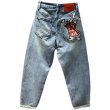 画像4: RABBIT EMBROIDERED DENIM JEANS Denim Pants   ラビットうさぎ刺繍デニム  パンツ ジーンズ (4)