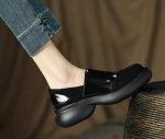 画像4: Muffin thick-soled slip-on shoes shoes pumps　レザーマフィンプラットフォーム厚底ローファーパンプス　スリッポン (4)