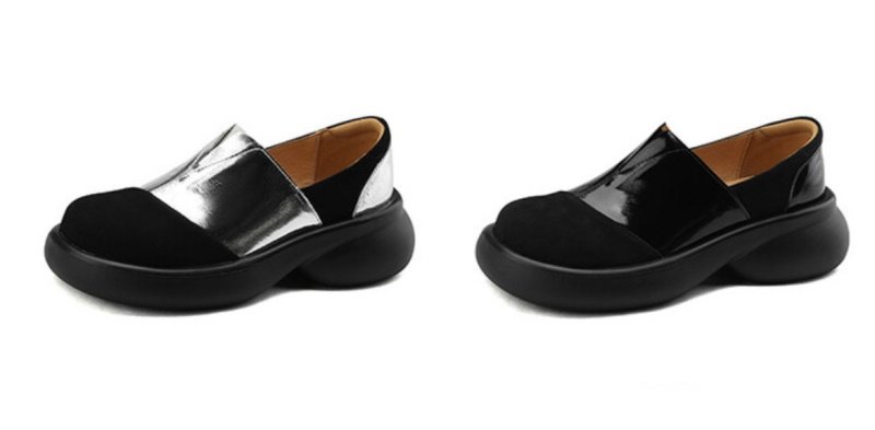 画像2: Muffin thick-soled slip-on shoes shoes pumps　レザーマフィンプラットフォーム厚底ローファーパンプス　スリッポン (2)