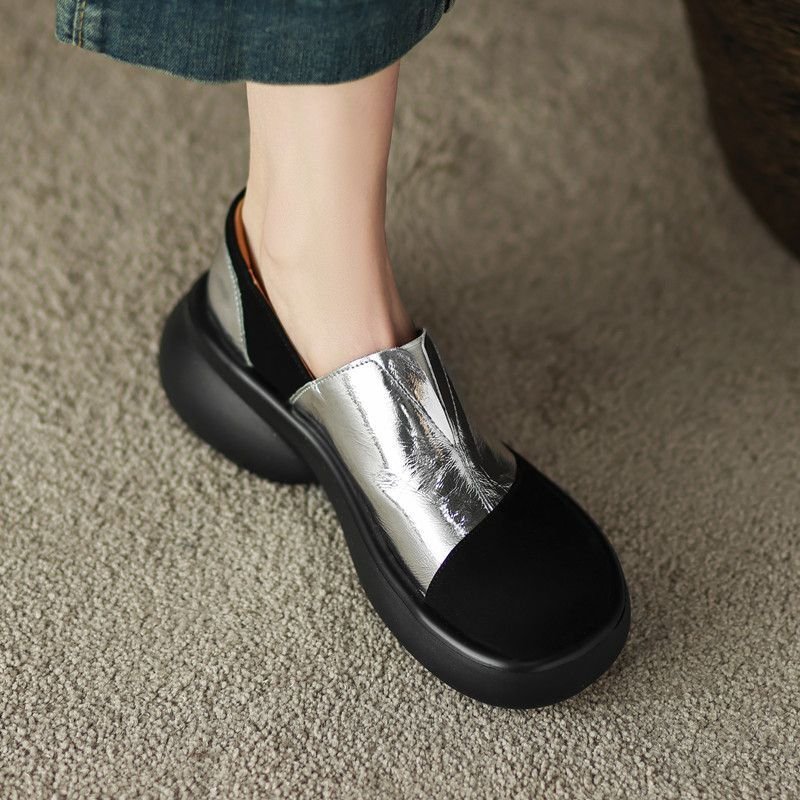 画像3: Muffin thick-soled slip-on shoes shoes pumps　レザーマフィンプラットフォーム厚底ローファーパンプス　スリッポン (3)