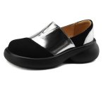 画像1: Muffin thick-soled slip-on shoes shoes pumps　レザーマフィンプラットフォーム厚底ローファーパンプス　スリッポン (1)