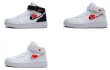 画像3:  Unisex Mens Heart motif mark sneakers ユニセックス メンズハートモチーフ レースアップ ハイカットレザースニーカー (3)