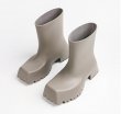 画像9: Paris head rain shoes short boots  厚底ラバーレインシューズショートブーツ (9)