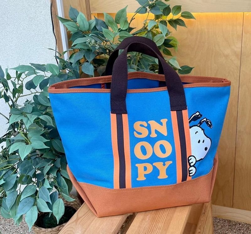 画像4: Snoopy cartoon cute canvas large-capacity messenger tote Shoulder handbag スヌーピーラージサイズキャンバスショルダートートバッグ ショッピングエコバッグ (4)