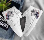 画像2: NASA x Astronaut Lace-up Sneakers  ユニセックス男女兼用NASAナサ×宇宙飛行士ハイトップハイカットレザースニーカー レースアップ スニーカー (2)