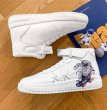 画像3: NASA x Astronaut Lace-up Sneakers  ユニセックス男女兼用NASAナサ×宇宙飛行士ハイトップハイカットレザースニーカー レースアップ スニーカー (3)