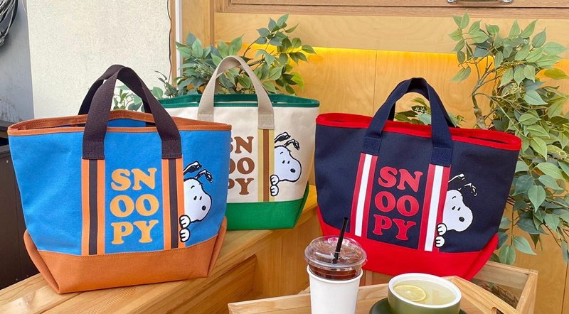 画像14: Snoopy cartoon cute canvas large-capacity messenger tote Shoulder handbag スヌーピーラージサイズキャンバスショルダートートバッグ ショッピングエコバッグ (14)