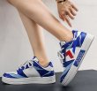 画像3:  Unisex Mens blue paint Landscape paintingprint sneakers ユニセックス メンズブルーペイントプリント レースアップ スニーカー (3)