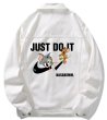 画像1: NASA x Tom and Jerry Broken swoosh Denim G Jean  G jacket jumper ユニセックス 男女兼用NASAナサ×トムとジェリーブロークンスウォッシュGジャンジャケット ブルゾン スタジャン (1)