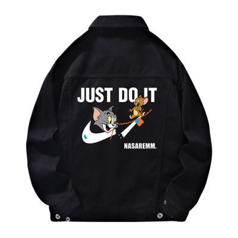 画像7: NASA x Tom and Jerry Broken swoosh Denim G Jean  G jacket jumper ユニセックス 男女兼用NASAナサ×トムとジェリーブロークンスウォッシュGジャンジャケット ブルゾン スタジャン (7)