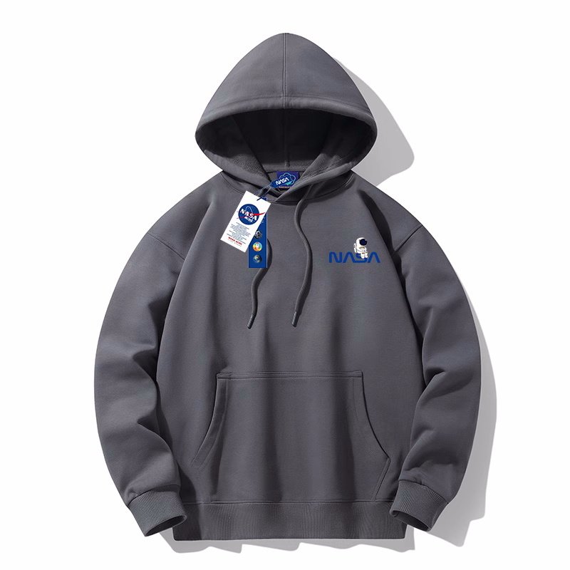 画像4:  Unisex  NASAlogo x Astronaut Hoodie Sweat ユニセックス 男女兼用 NASAロゴ ×宇宙飛行士ジョイント スウェット パーカートレーナー  (4)