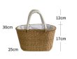 画像7: French rattan basket tote bag  Straw woven bag 　フレンチスタイル籠かごトートバッグバスケットバッグ (7)