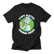 画像2: Unisex  Rick and Morty joint men drinking beer round neck T-shirt　 ユニセックス男女兼用リック・アンド・モーティ ジョイント  ビール ゴースト半袖 Tシャツ (2)