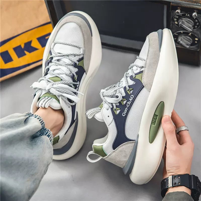 画像6:  Unisex Mens Platform lace-up  ユニセックス メンズプラットフォームレースアップ スニーカー (6)