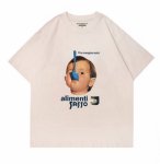 画像1: SALE セール Unisex spoon baby print round neck Half sleeveT-shirt　 ユニセックス男女兼用スプーンベビープリント半袖 Tシャツ (1)