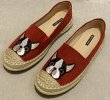 画像3: women's Dog embroidery espadrille slip-on flat shoes  Pumps　ドッグ犬刺繍フラットエスパドリーユパンプス　 (3)