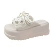 画像2: muffin thick bottom wedge  sandals slippers  マフィン厚底ウェッジプラットフォームスリッパサンダル  (2)